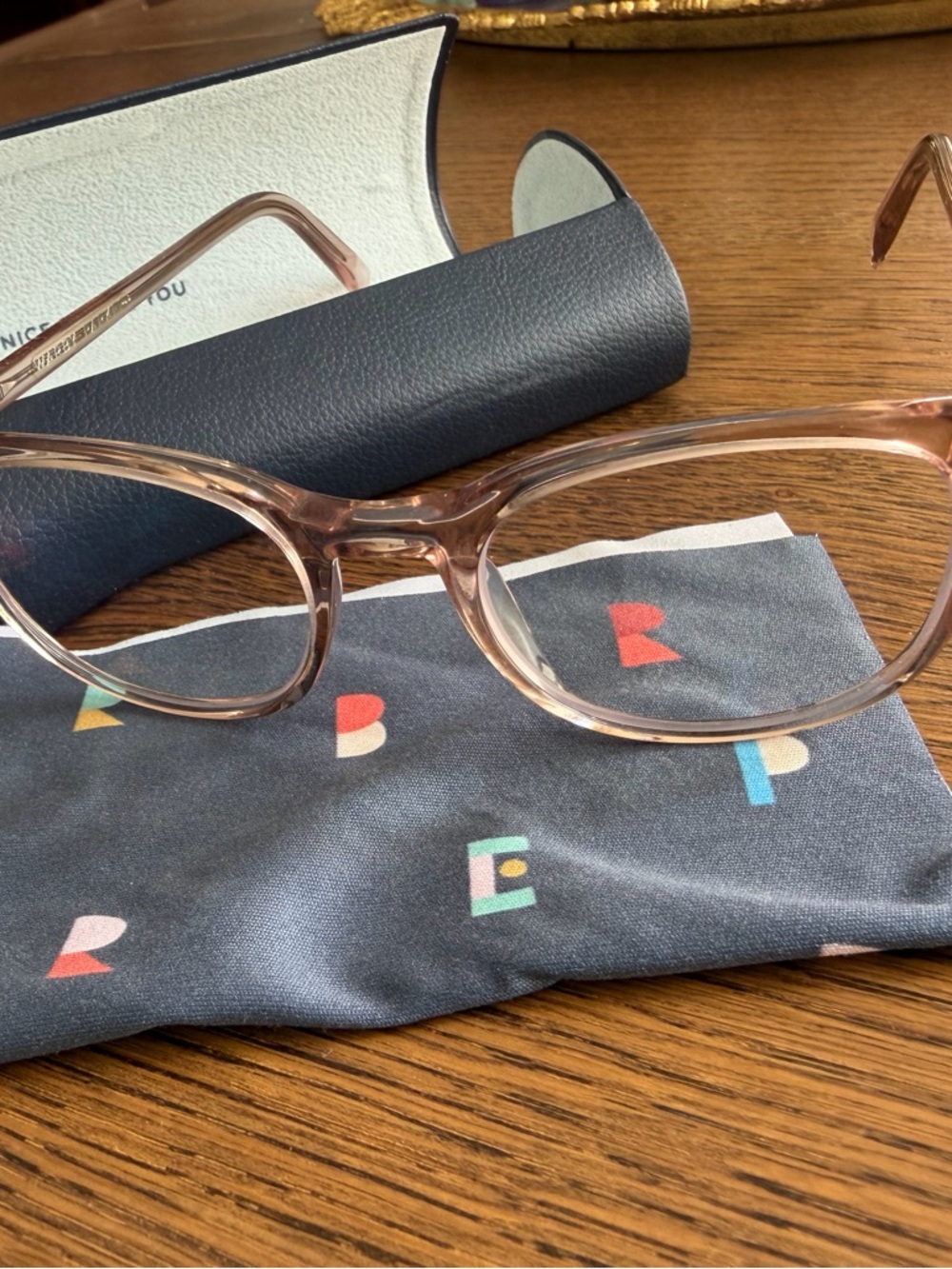 Warby Parker Translucent Blush Round Frames - Picture 9 of 9